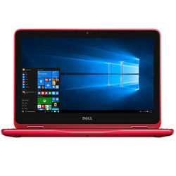 Dell Inspiron 11 3000 Series 2-in-1 Laptop, Intel Celeron, 2GB RAM, 32GB eMMC, 11.6 Red